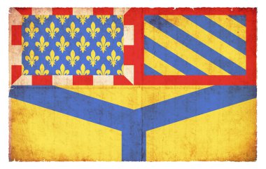 Yonne Ayrılış Manche bayrağı grunge stilinde oluşturuldu