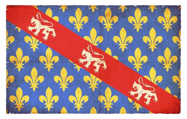 Флаг Французского Департамента Creuse Создан Гранж Стиле — стоковое фото
