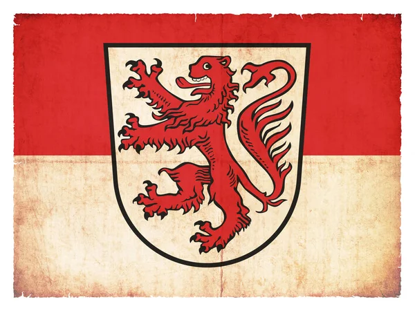 Flagga Den Tyska Staden Braunschweig Niedersachsen Skapad Grunge Stil — Stockfoto