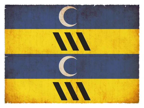 Флаг Острова Данч Ameland Фрислан Нидерланды Созданный Гранж Стиле — стоковое фото