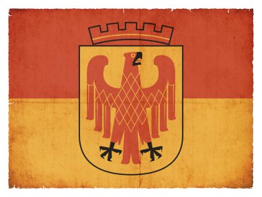 Alman kenti Potsdam 'ın bayrağı (Brandenburg, Almanya) grunge tarzında yaratılmıştır.