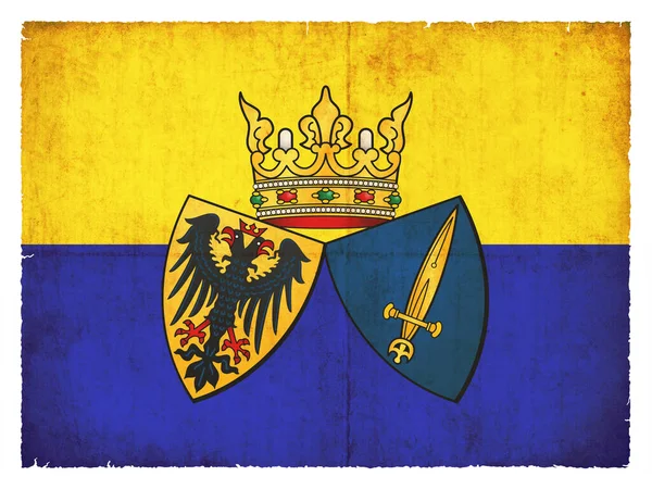 Flagga Den Tyska Staden Essen Nordrhein Westfalen Tyskland Skapad Grunge — Stockfoto