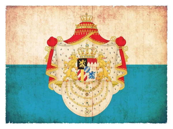 Bavyera Nın Almanya Tarihi Bayrağı Grunge Tarzında Yaratıldı 1806 1866 — Stok fotoğraf