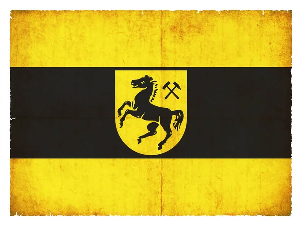 Flagga Den Tyska Staden Herne Nordrhein Westfalen Tyskland Skapad Grunge — Stockfoto