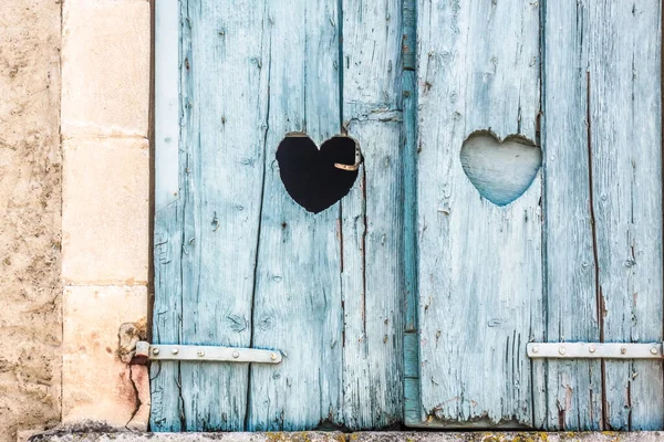 Ventana Con Corazón Oppede Vieux Provenza Francia — Foto de Stock