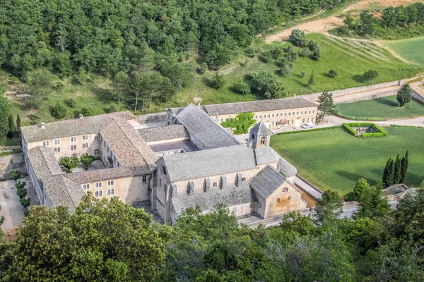 Pohled Senanque Abbey Luberonu Provence Francie — Stock fotografie