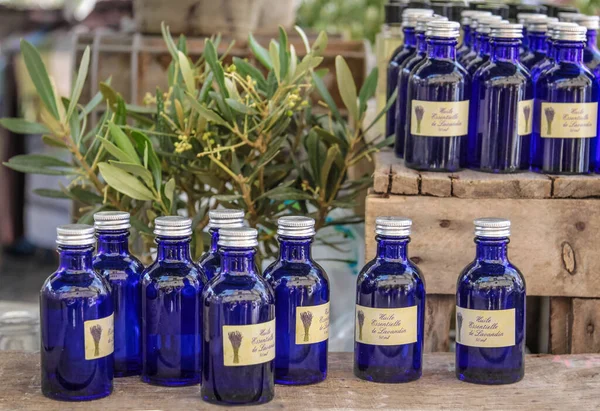 Aceite Lavanda Mercado Gordes Provenza Francia — Foto de Stock