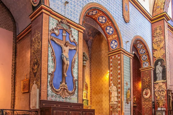Interno Della Vecchia Chiesa Gordes Provenza Francia — Foto Stock