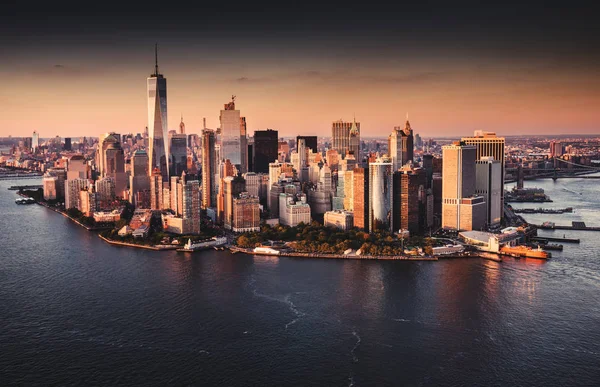 New york şehir silüeti havadan görünümü