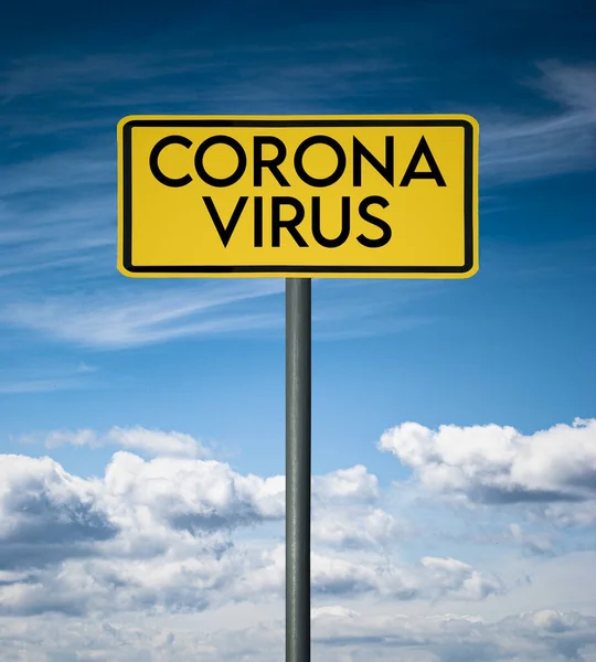 Corona Virüs sokak tabelası