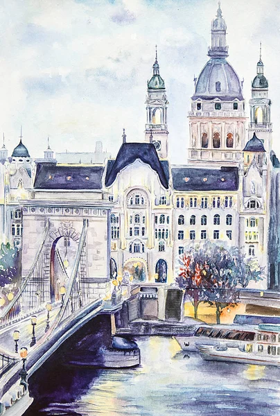 Węgry Budapeszt ilustracja — Zdjęcie stockowe