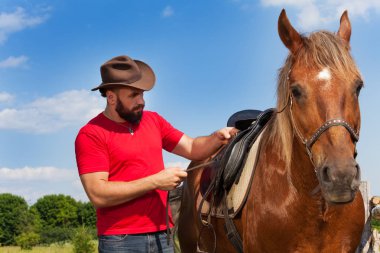 adam kahverengi atını yuvası