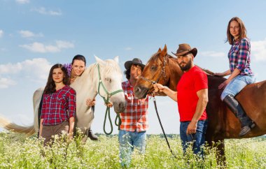 Genç horseback binici
