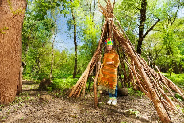 Ragazza in costume indiano — Foto Stock