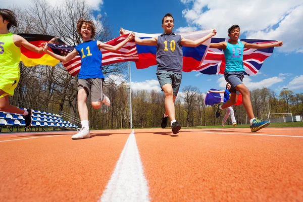 Teilnehmer des internationalen Rennens — Stockfoto