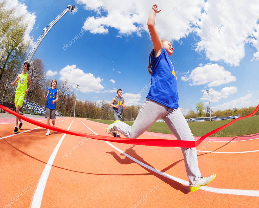 Teenage girl wins race