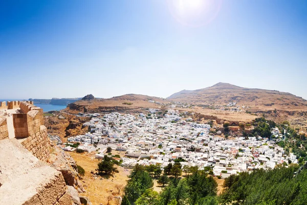 Vackra landskapet i Lindos — Stockfoto