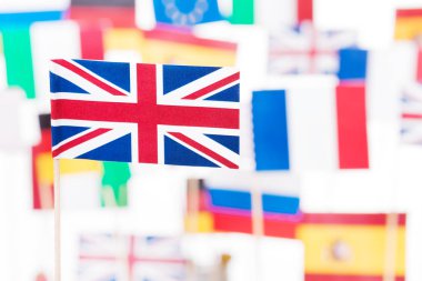 Avrupa ve ABD bayrakları ile Büyük Britanya