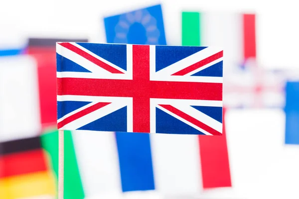 Gran Bretaña con banderas de la UE — Foto de Stock