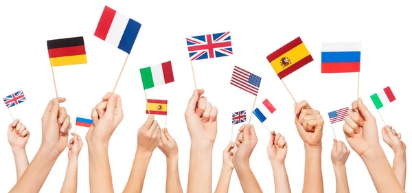 Flags of USA and European countries — Stock Photo, Image