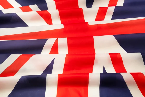 Drapeau plissé soyeux de Grande-Bretagne — Photo