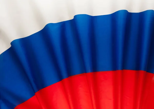 Bandeira da Federação Russa plissada — Fotografia de Stock