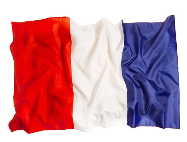 Bandera de Francia de seda ondeando —  Fotos de Stock