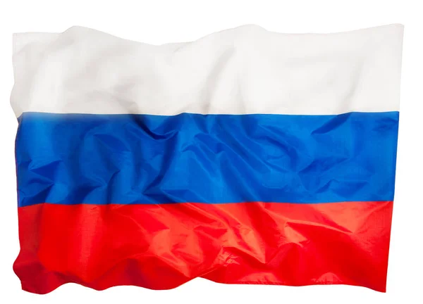 Big ruffled Russian Federation flag — Stock Photo, Image