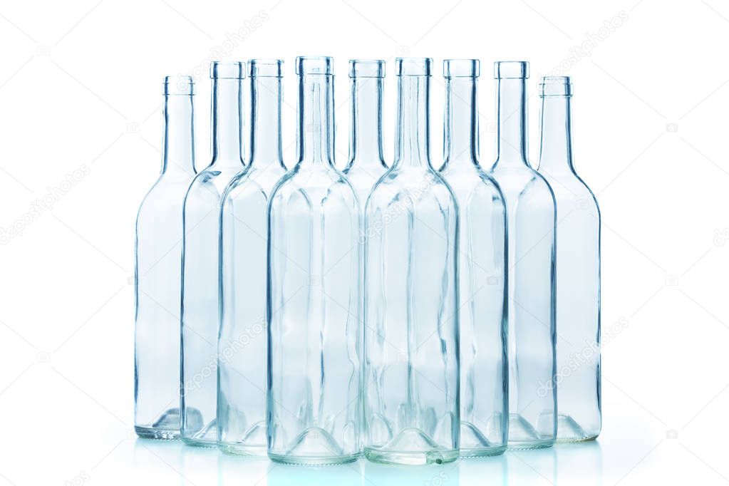 empty glass wine bottles