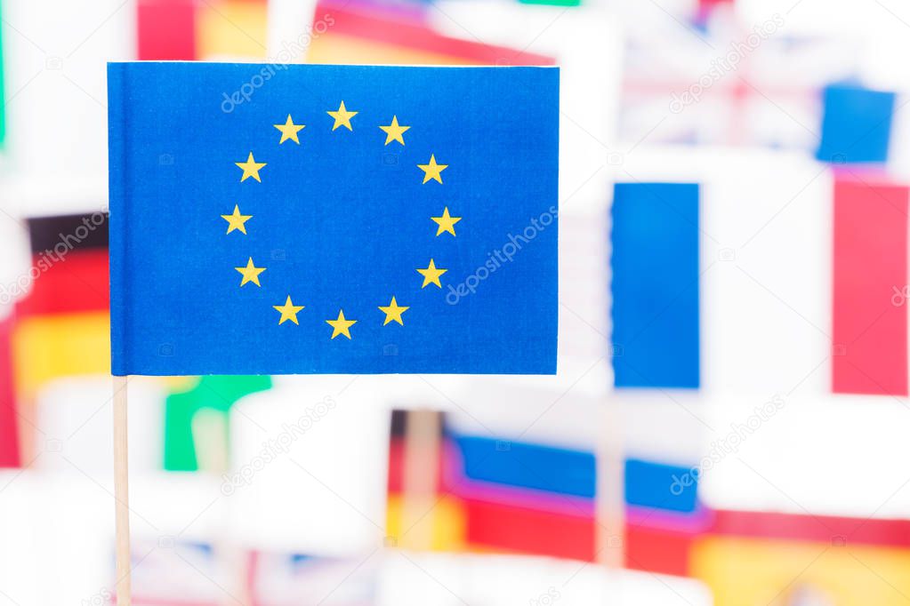 small paper European Union flag