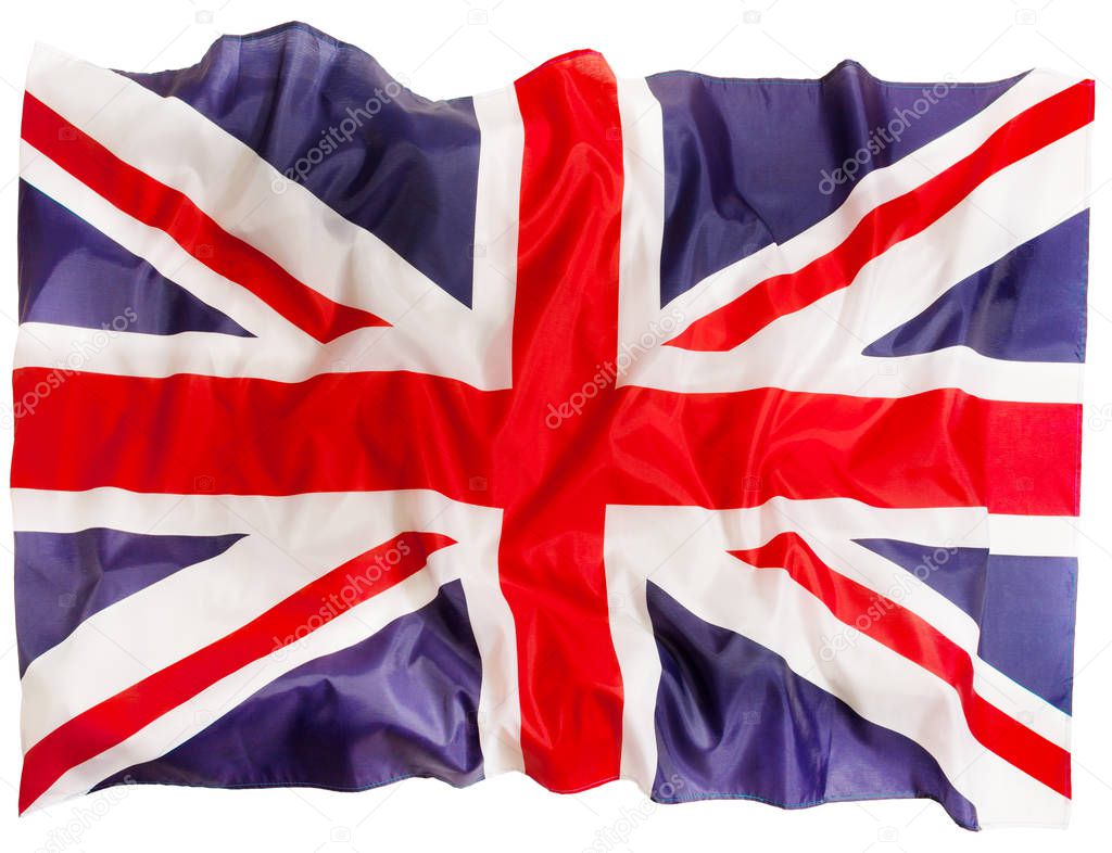 Great Britain flag of silk