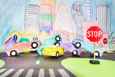 oyuncak şehir geçerken, trafik kazası