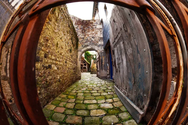 옹 플 뢰 르 오래 된 도시의 거리 — 스톡 사진