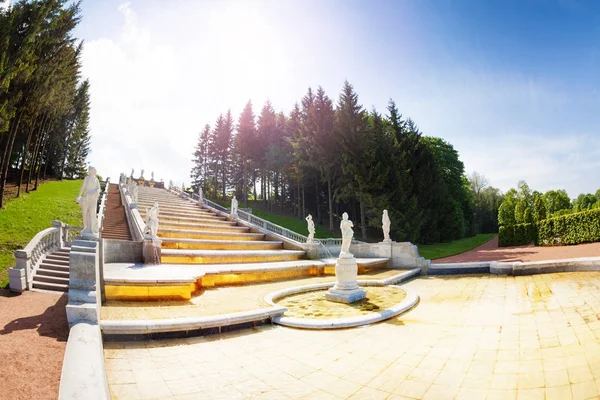 Scenic View Marly Golden Hill Cascade Lower Park Peterhof Russia — Stock Photo, Image