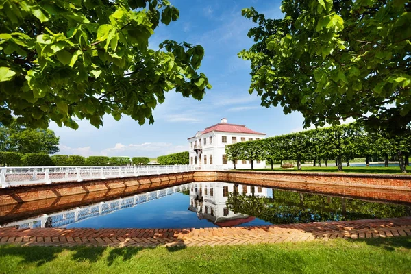 Beautiful View Marly Palace Western Part Lower Park Peterhof Russia — Stock Photo, Image