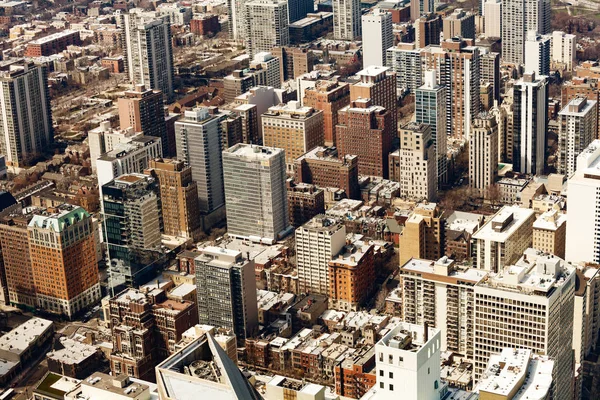 Chicago city centrum panoramautsikt över byggnader — Stockfoto