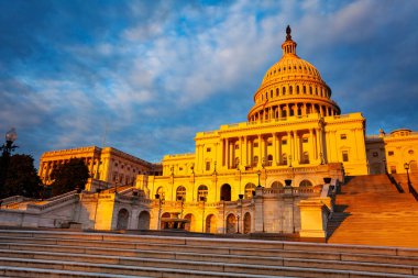 Sunset view photo of US congress Capitol Building