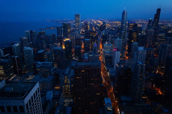Vista panorâmica dos arranha-céus da cidade de Chicago — Fotografia de Stock