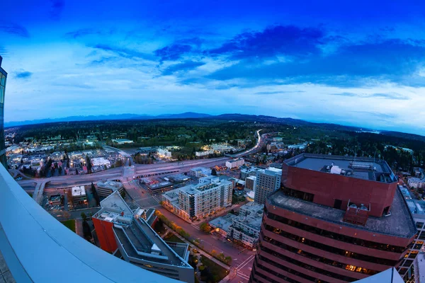 Interstate I405 and Bellevue city view down town — стоковое фото