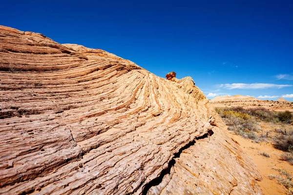 Волнистые скальные образования в районе каньона Зебра штата Юта — стоковое фото