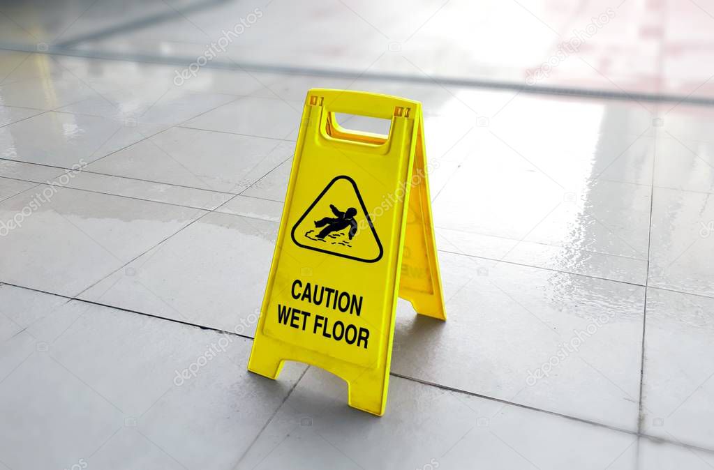 Caution wet floor 