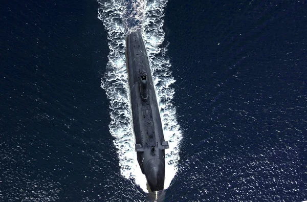 Submarino Naval Desde Vista Aérea —  Fotos de Stock