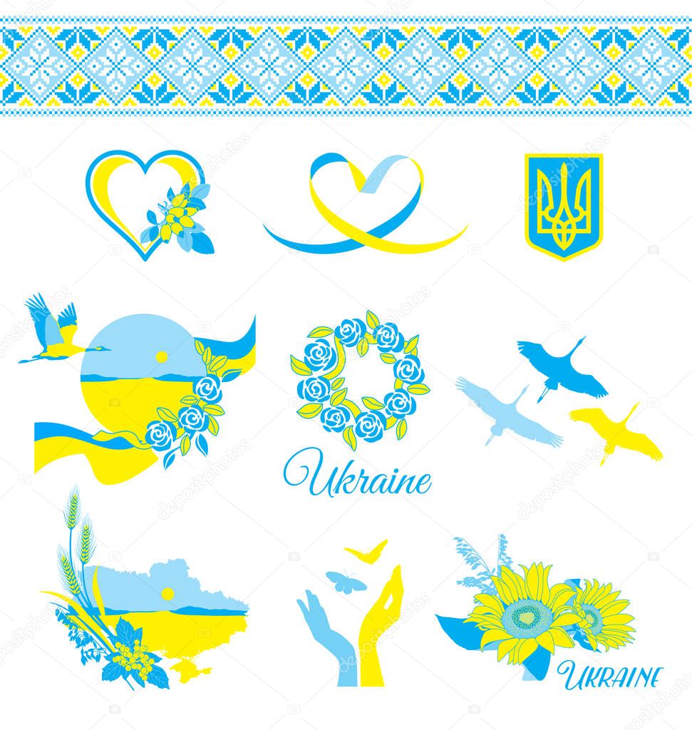 Decorative elements in the Ukrainian style