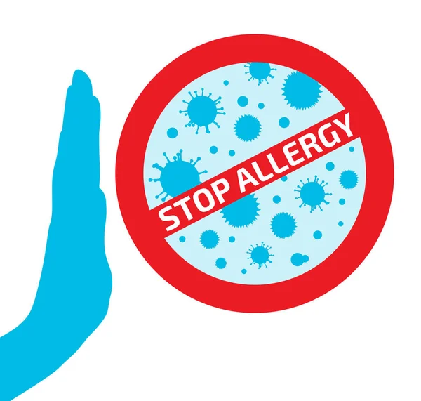 Stop allergy sign — Stock Vector