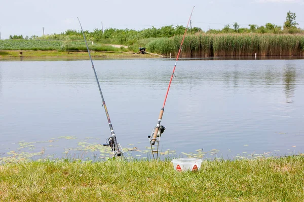 Due canne da pesca — Foto Stock