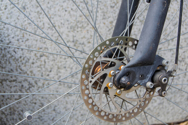 Brake disc on the bike