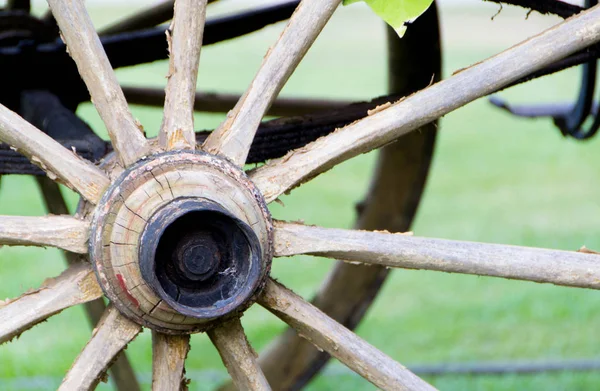Roda de transporte de madeira — Fotografia de Stock