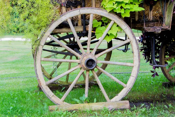 Wooden carriage wheel — Stock Photo, Image