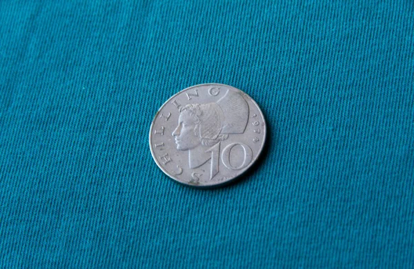 Старий австрійський гроші shiling — стокове фото