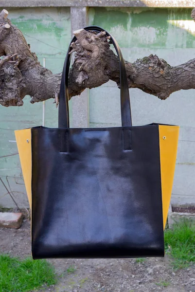 Women Fashion Leather Bag Close Leather Bag Image — Stock fotografie